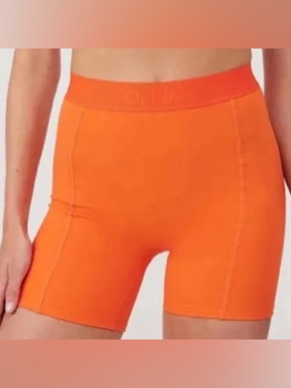 Outdoor Voices Women's Bright Orange Bike Shorts